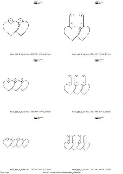 Split Heart Friendship SET