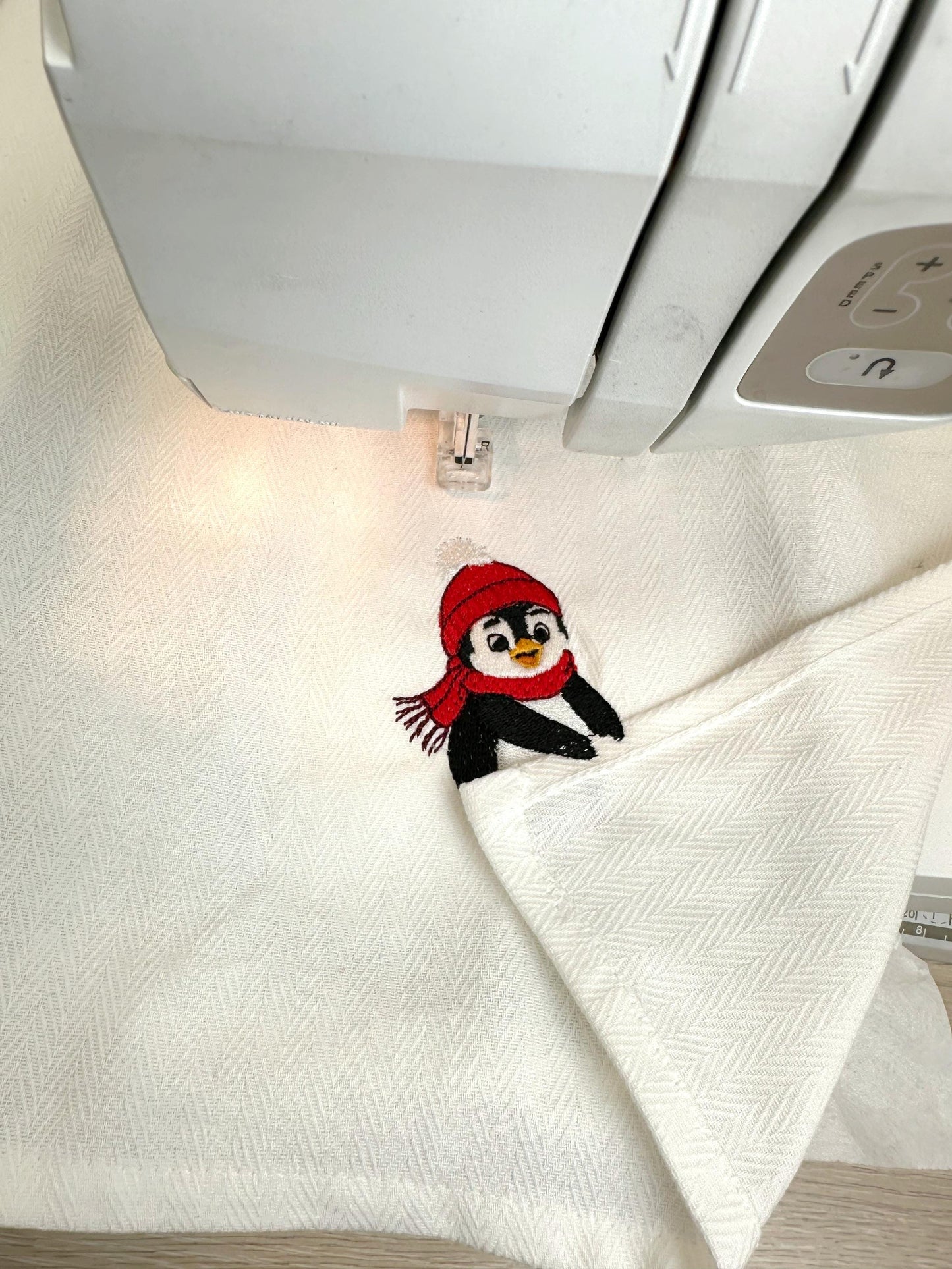 Little Penguin Stealing Towel