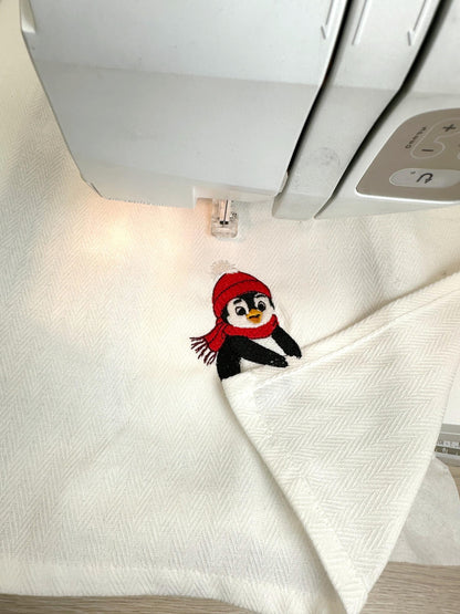 Little Penguin Stealing Towel