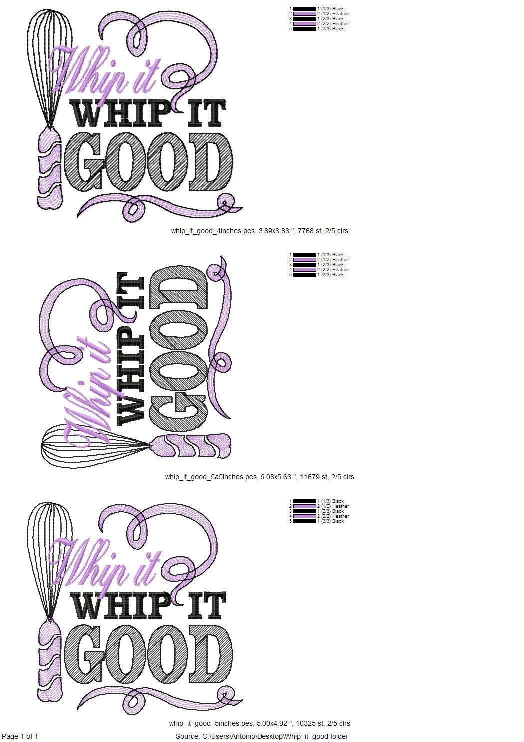 Whip It Good Saying