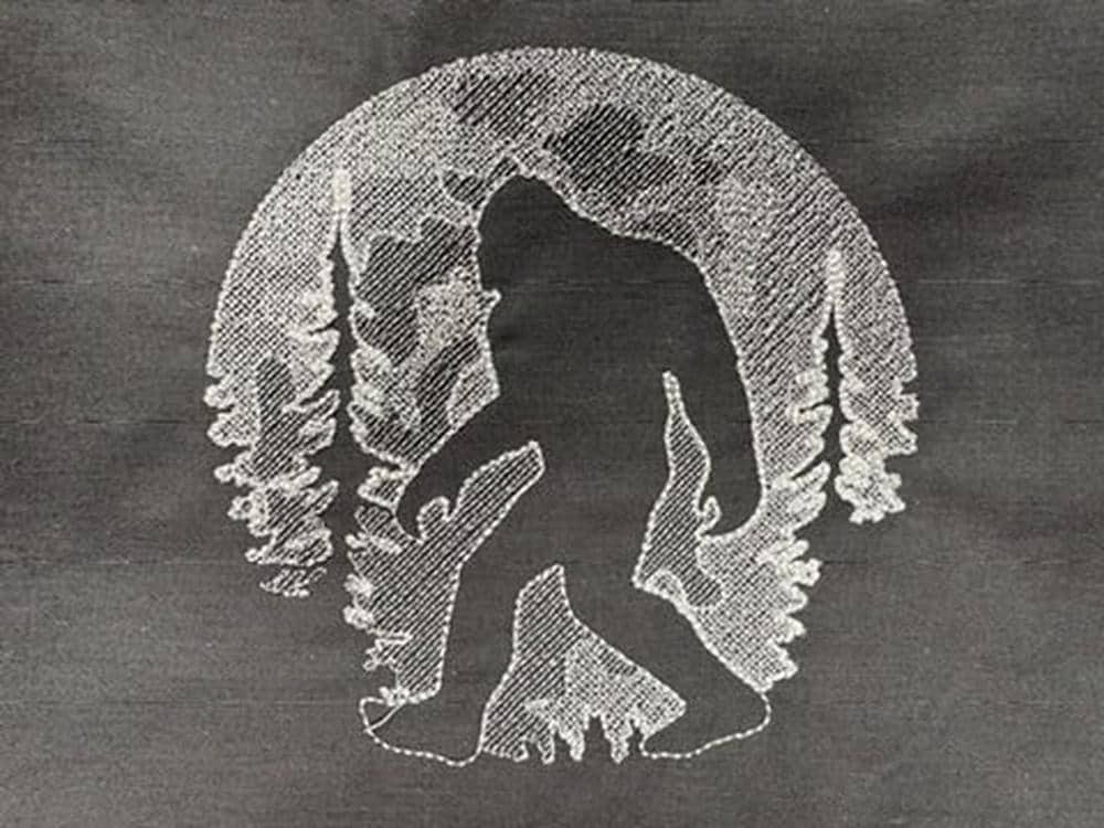 Embossed Yeti Sasquatch Bigfoot