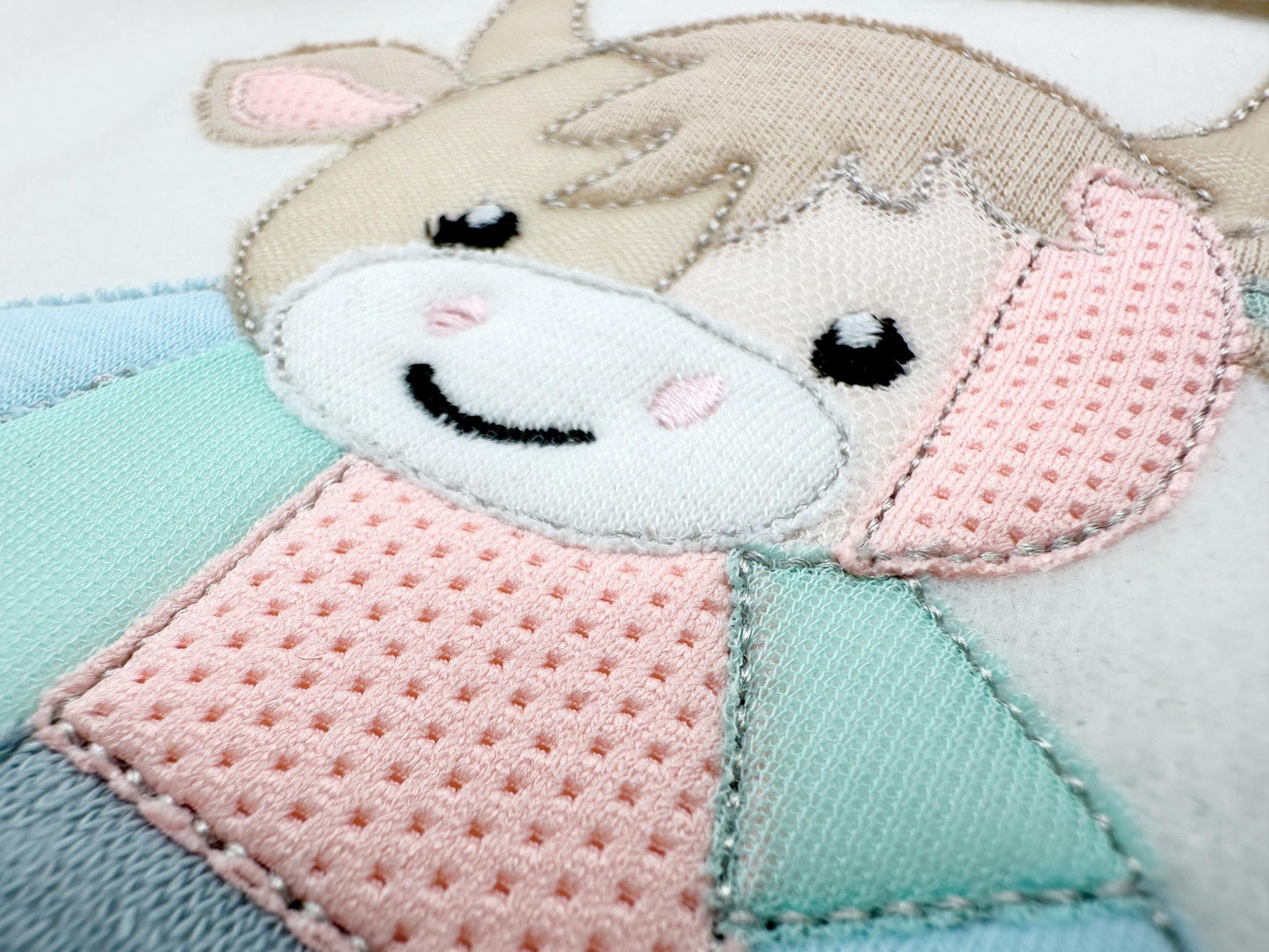 Patchwork Cow Bull Calf Toy