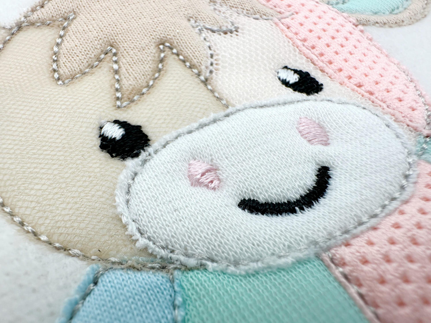 Patchwork Cow Bull Calf Toy