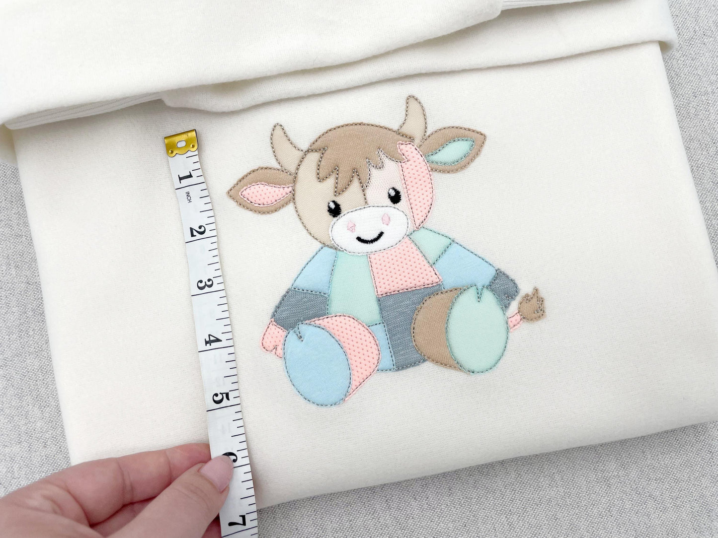 Patchwork Cow Bull Calf Toy
