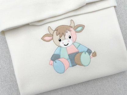 Patchwork Cow Bull Calf Toy