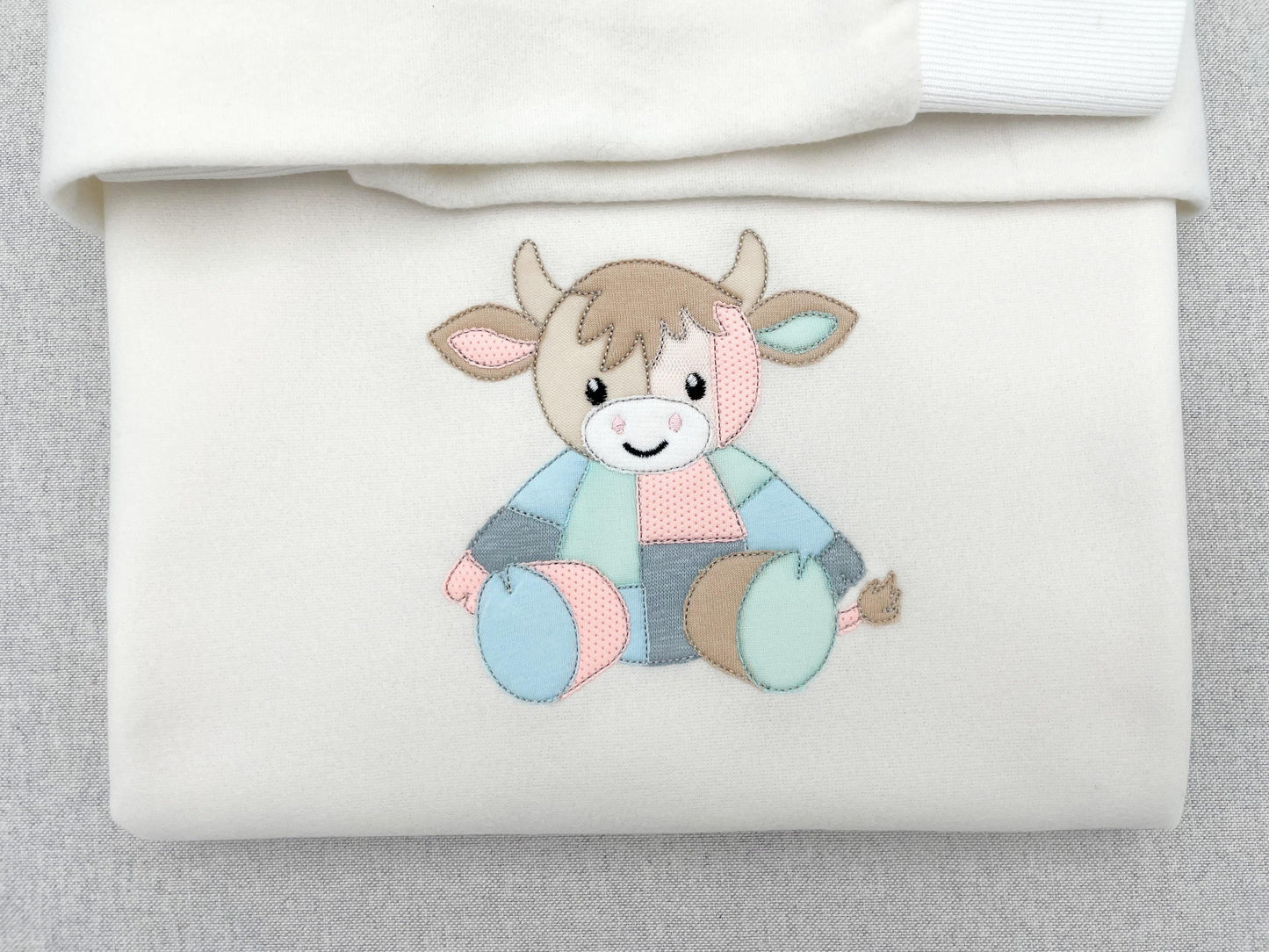 Patchwork Cow Bull Calf Toy