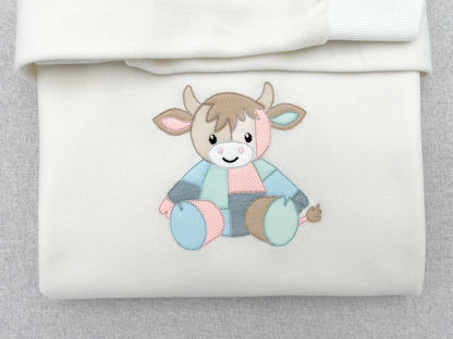 Patchwork Cow Bull Calf Toy