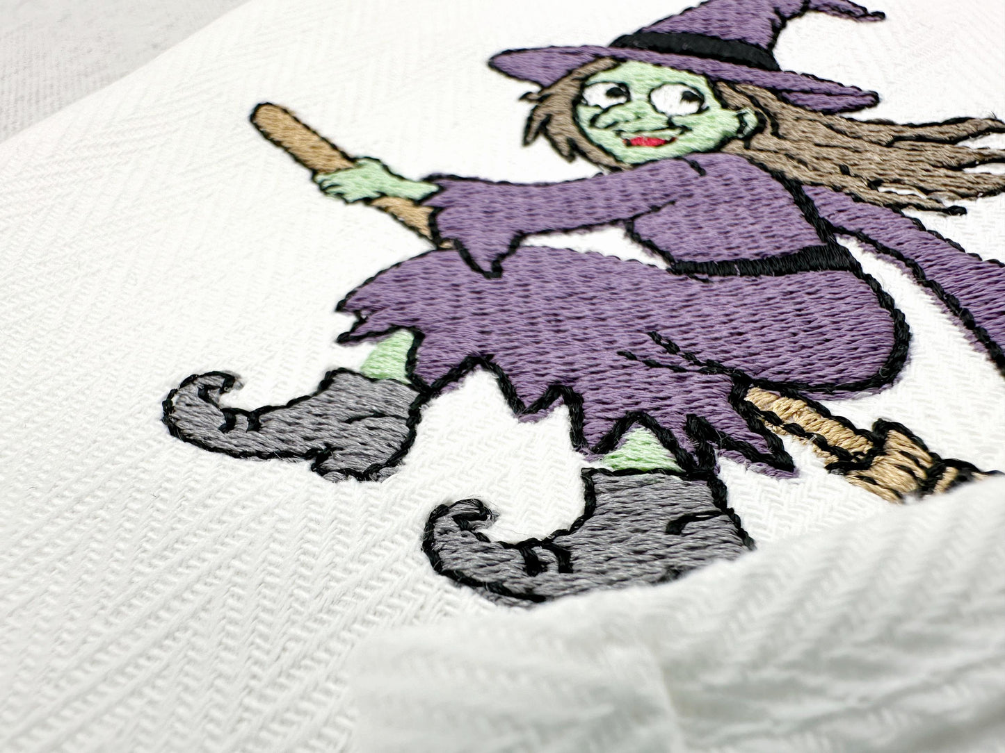 Halloween Witch Stealing Towel