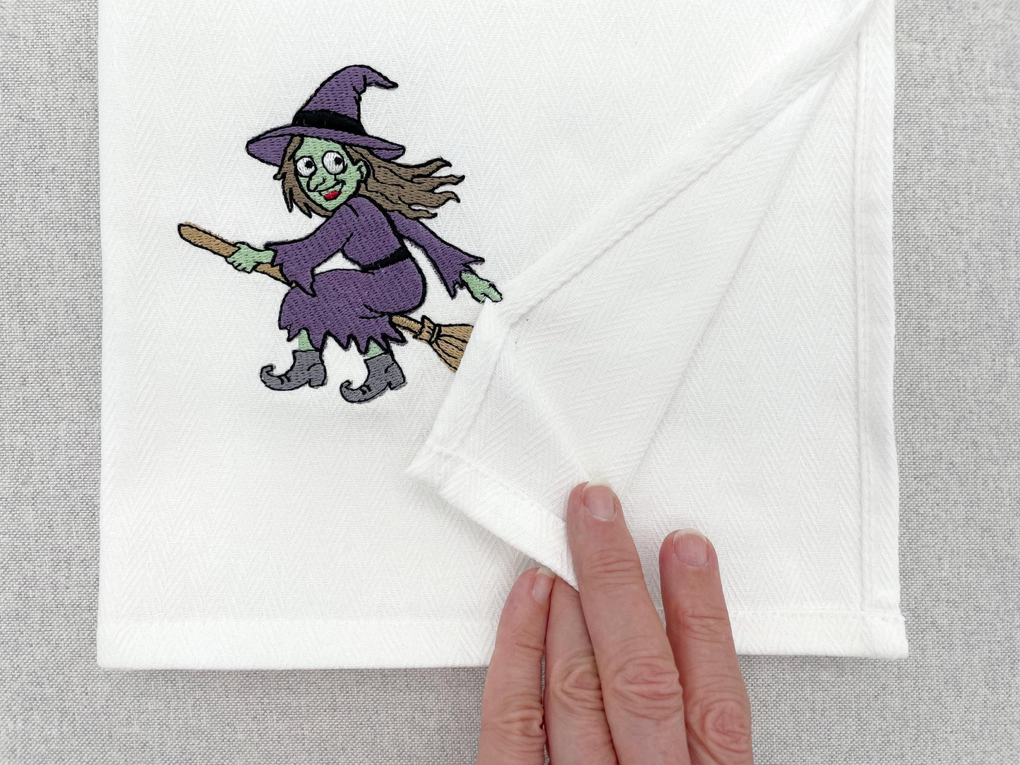 Halloween Witch Stealing Towel