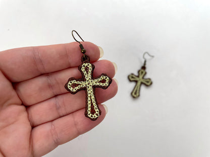 Cross Earrings FSL