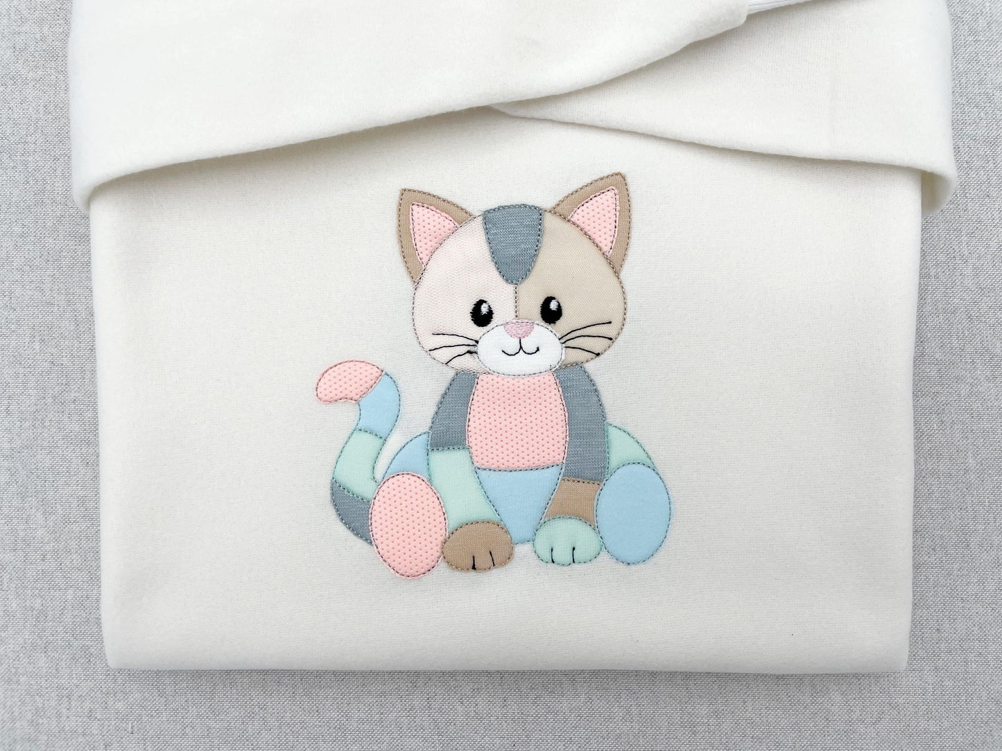 Kitty Cat Toy Raggedy Applique
