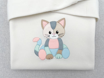 Kitty Cat Toy Raggedy Applique
