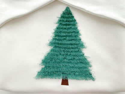 Big Fringed Fluffy Christmas Tree Pine fringe woodland spruce machine embroidery designs