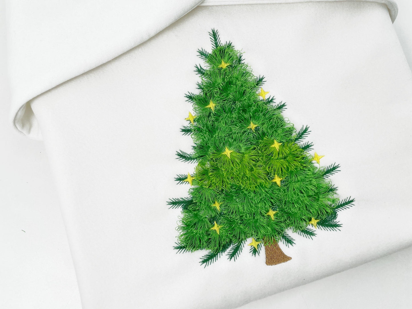 Big Fringed Fluffy Christmas Tree