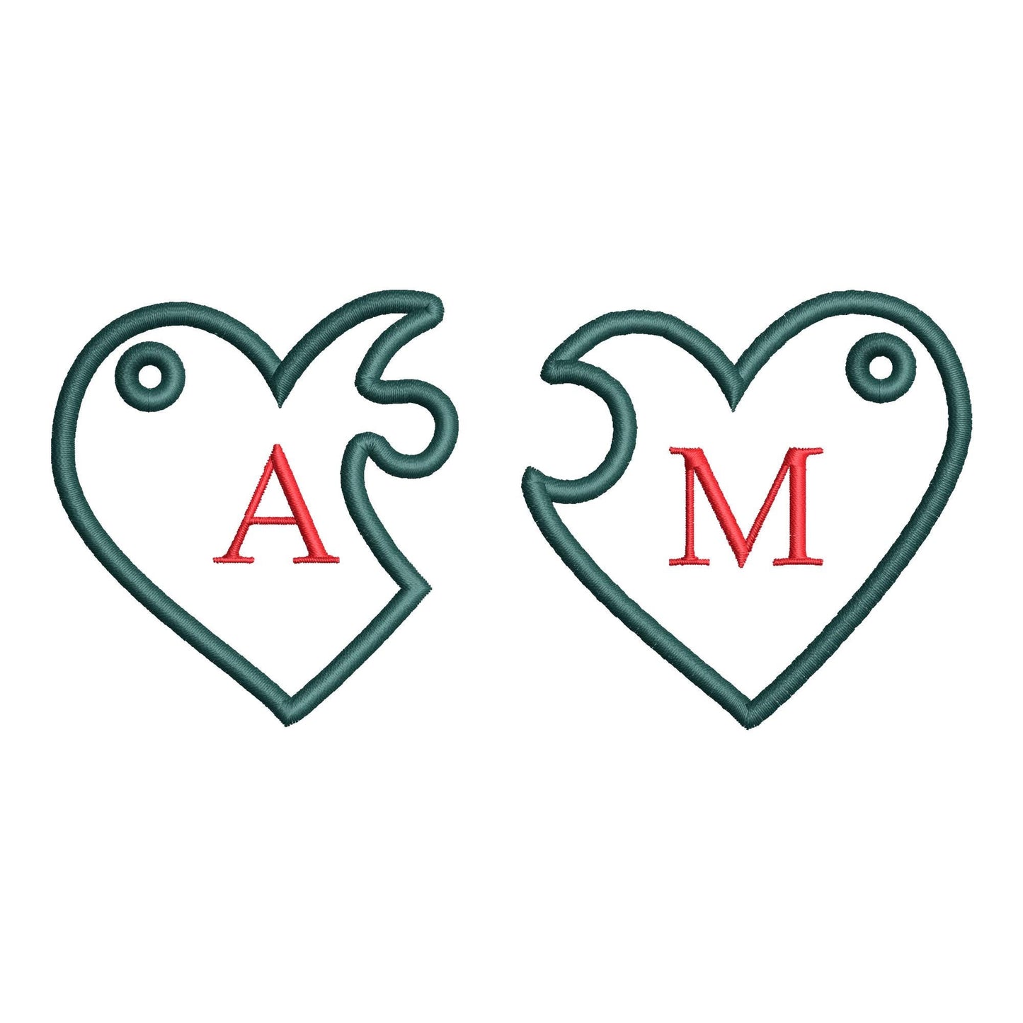 Split Heart Puzzle Keychain