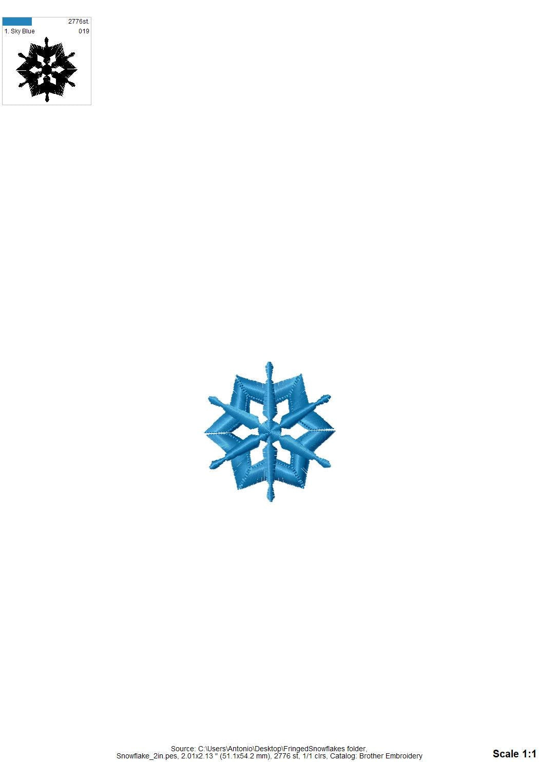 Fringed Snowflake Set of 3
