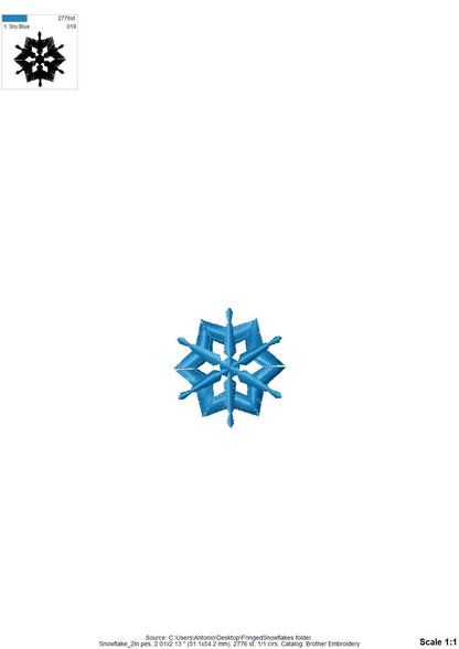 Fringed Snowflake Set of 3