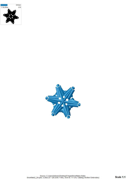 Fringed Snowflake Set of 3