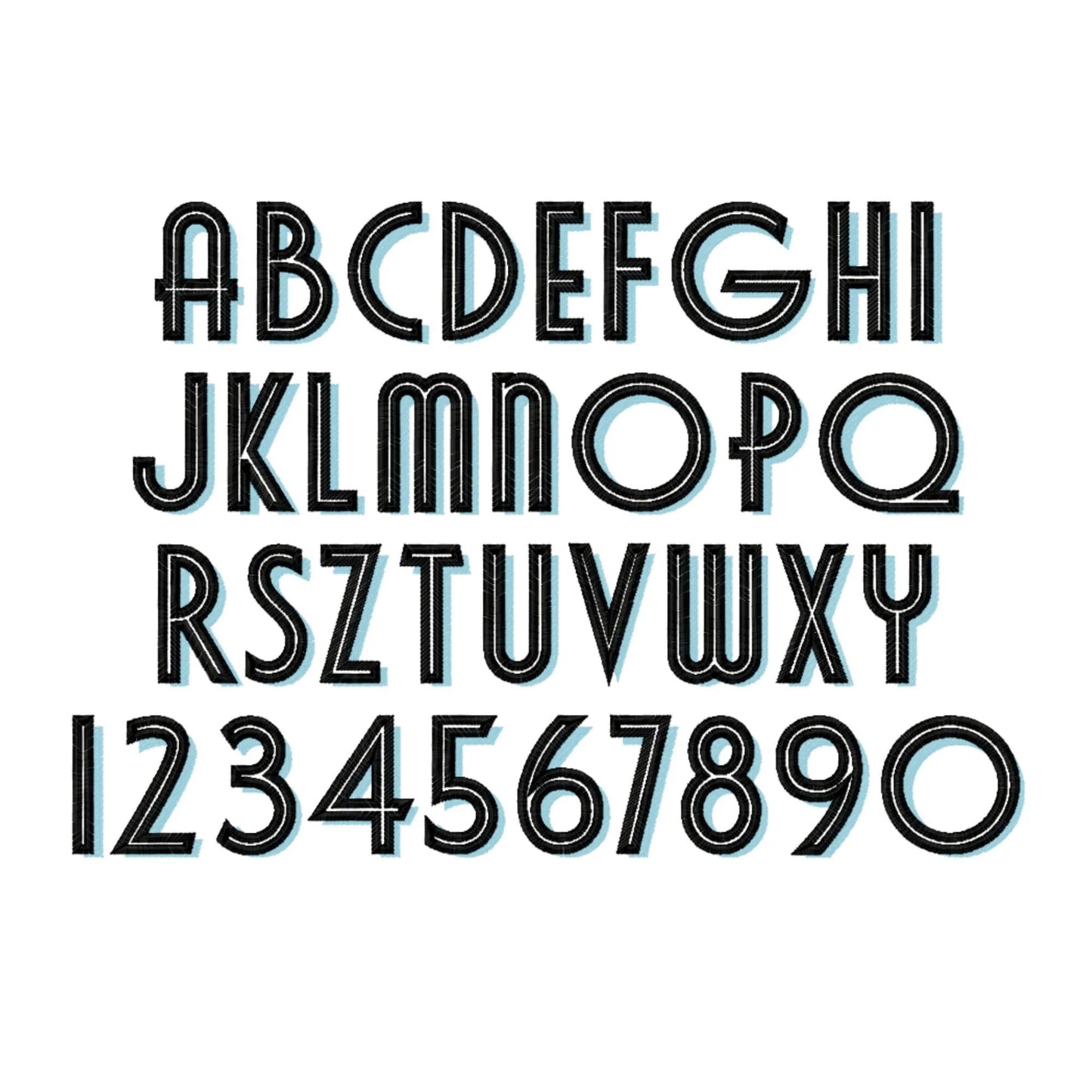 Shadow Font Art Deco