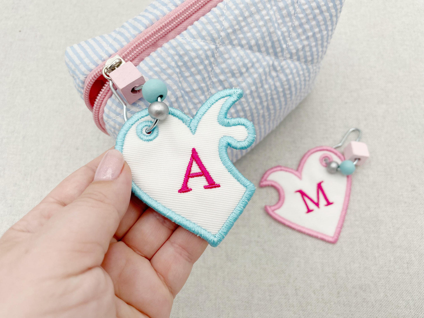 Split Heart Puzzle Keychain