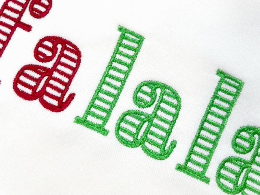 Striped Font Abril Elegant transparent satin stitch Alphabet Monogram Block type machine embroidery designs