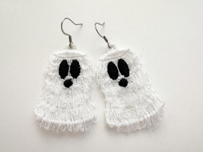 Spooky Ghost Fluffy Earrings FSL
