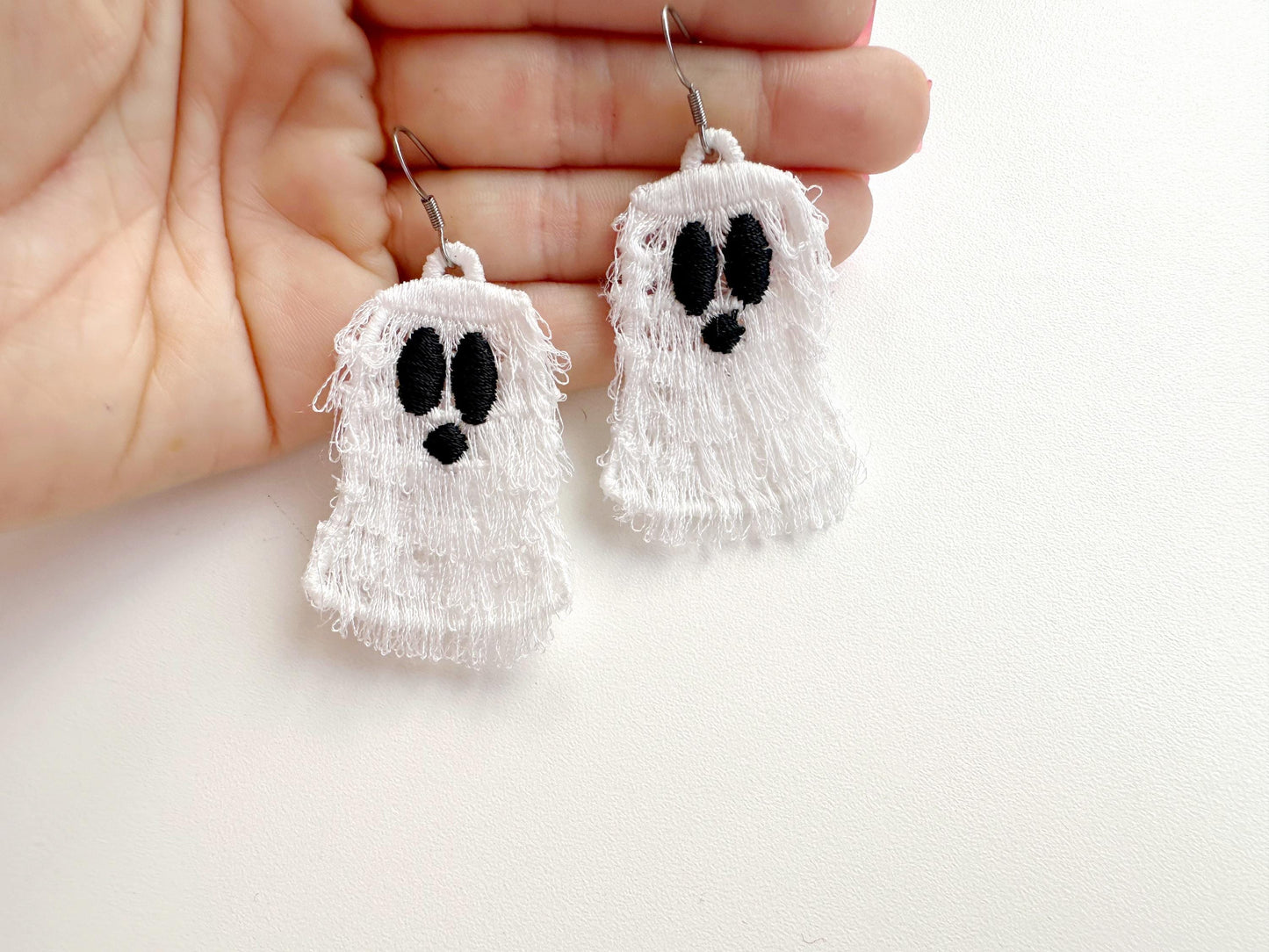 Spooky Ghost Fluffy Earrings FSL