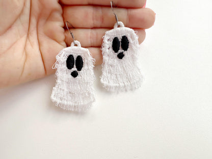 Spooky Ghost Fluffy Earrings FSL