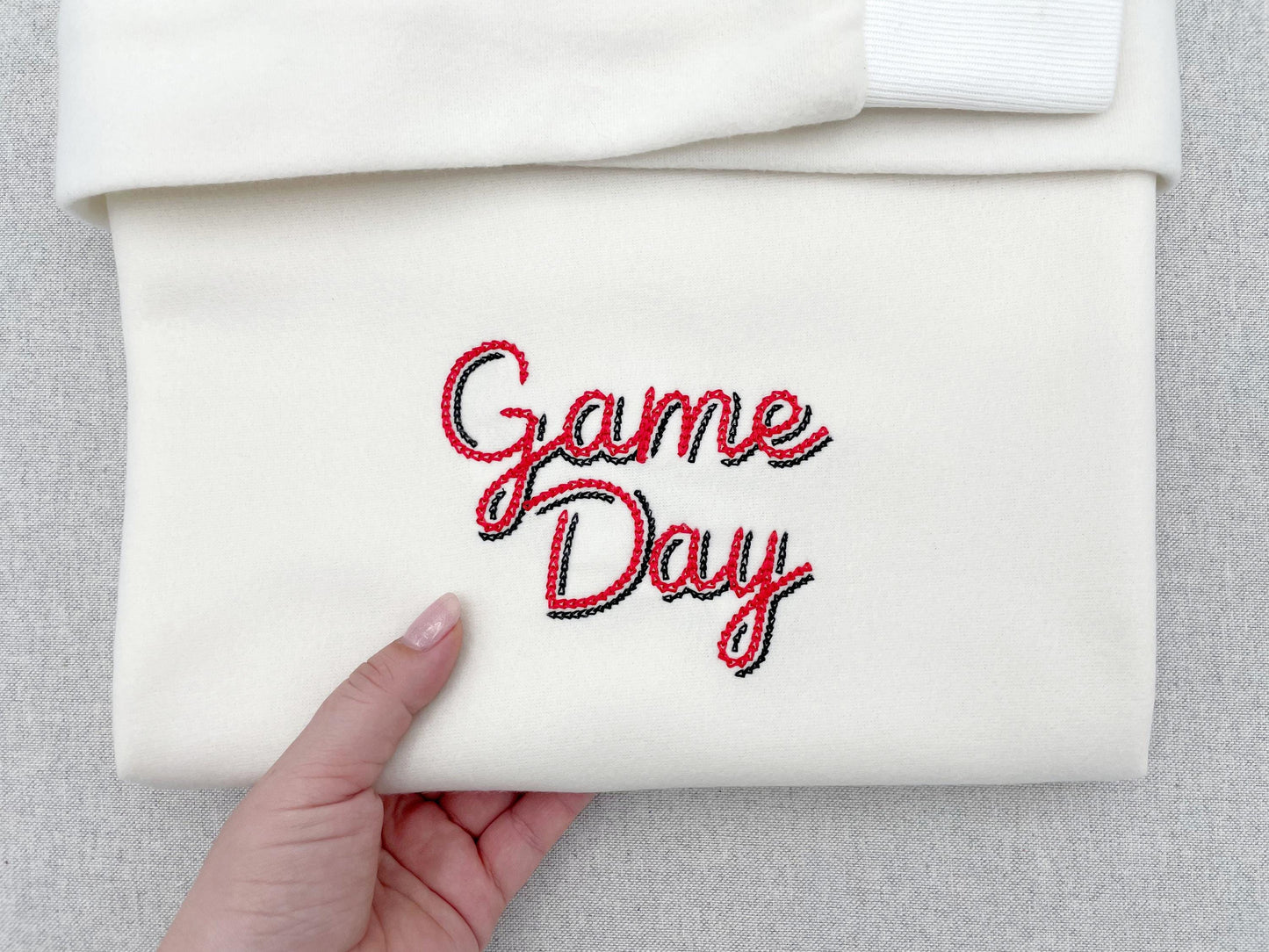 Double Chain Stitch Font Paisley