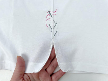 Seamstress split seam side bow Tailor Dressmaker machine embroidery designs Needlewoman outfit t-shirt sweatshirt
