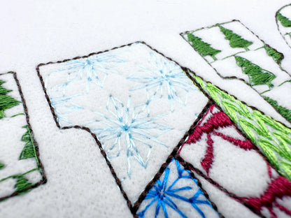 Christmas Patchwork Block Font