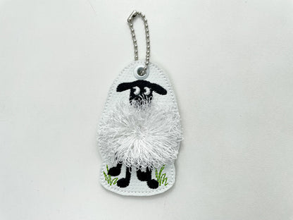 Fringed Fluffy Sheep Keychain