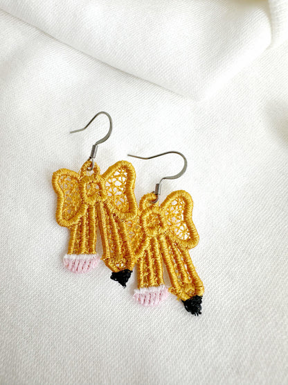 Pencil Bow Earrings FSL