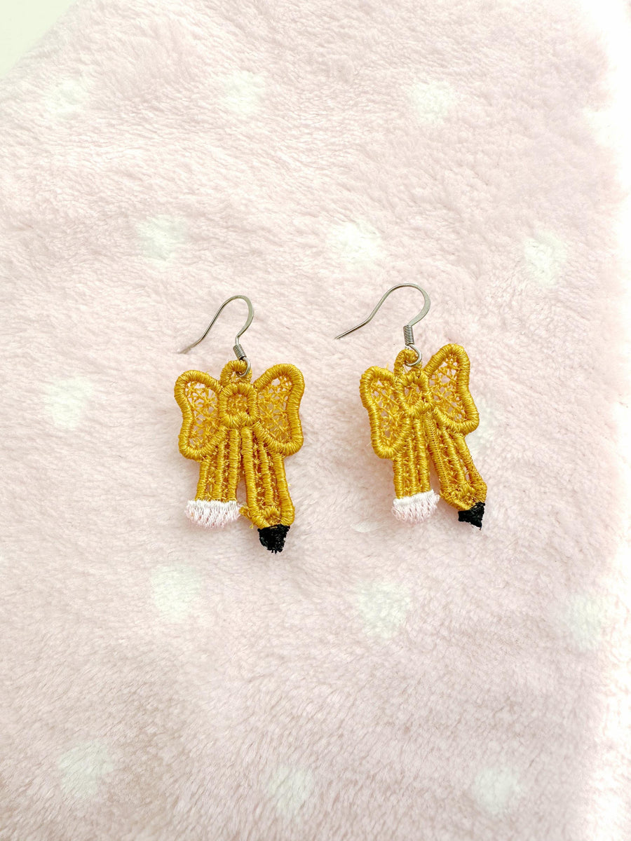 Pencil Bow Earrings FSL