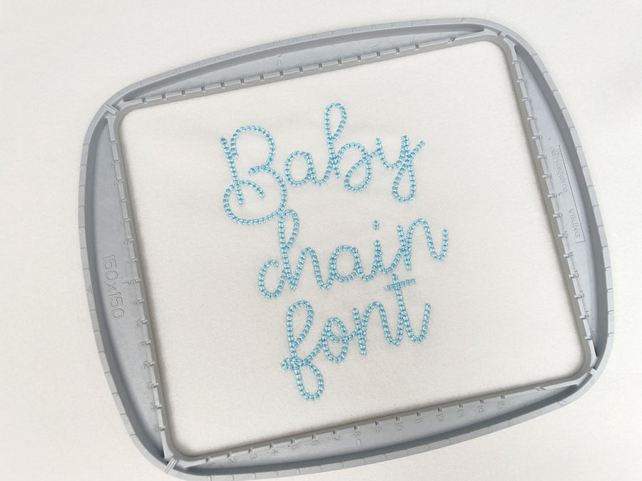 Bold Chain stitch handwritten FONT Barley machine embroidery designs Alphabet Monogram knit sweater handmade effect
