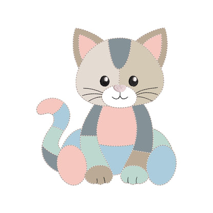 Kitty Cat Toy Raggedy Applique