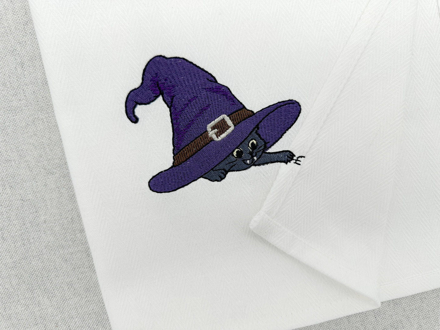 Halloween Kitty Cat with Witch Hat