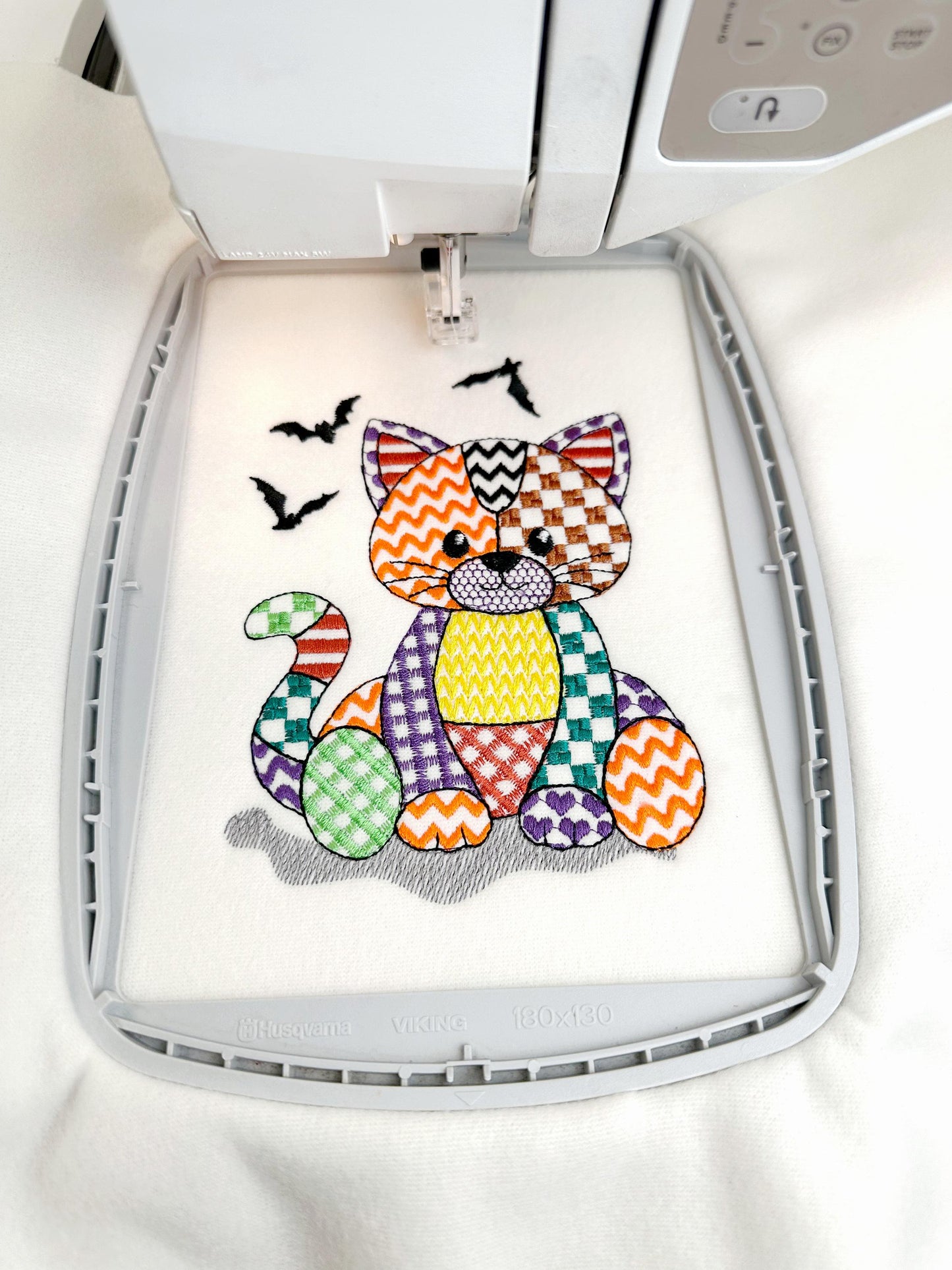 Halloween Patchwork Spooky Cat