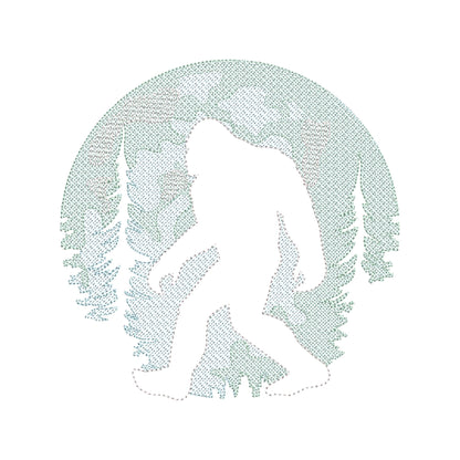 Embossed Yeti Sasquatch Bigfoot