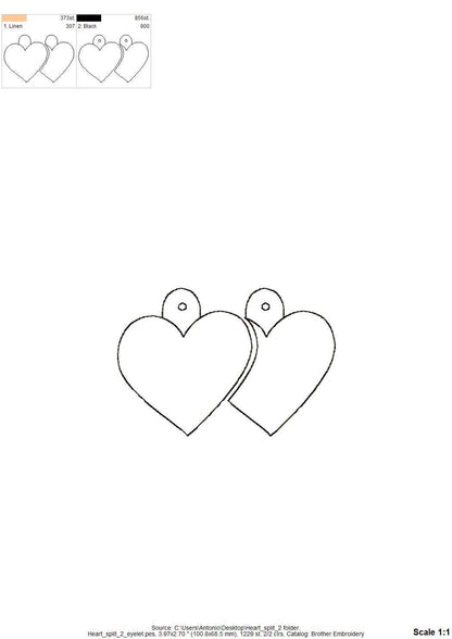 Split Heart Friendship SET