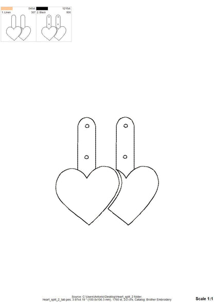 Split Heart Friendship SET