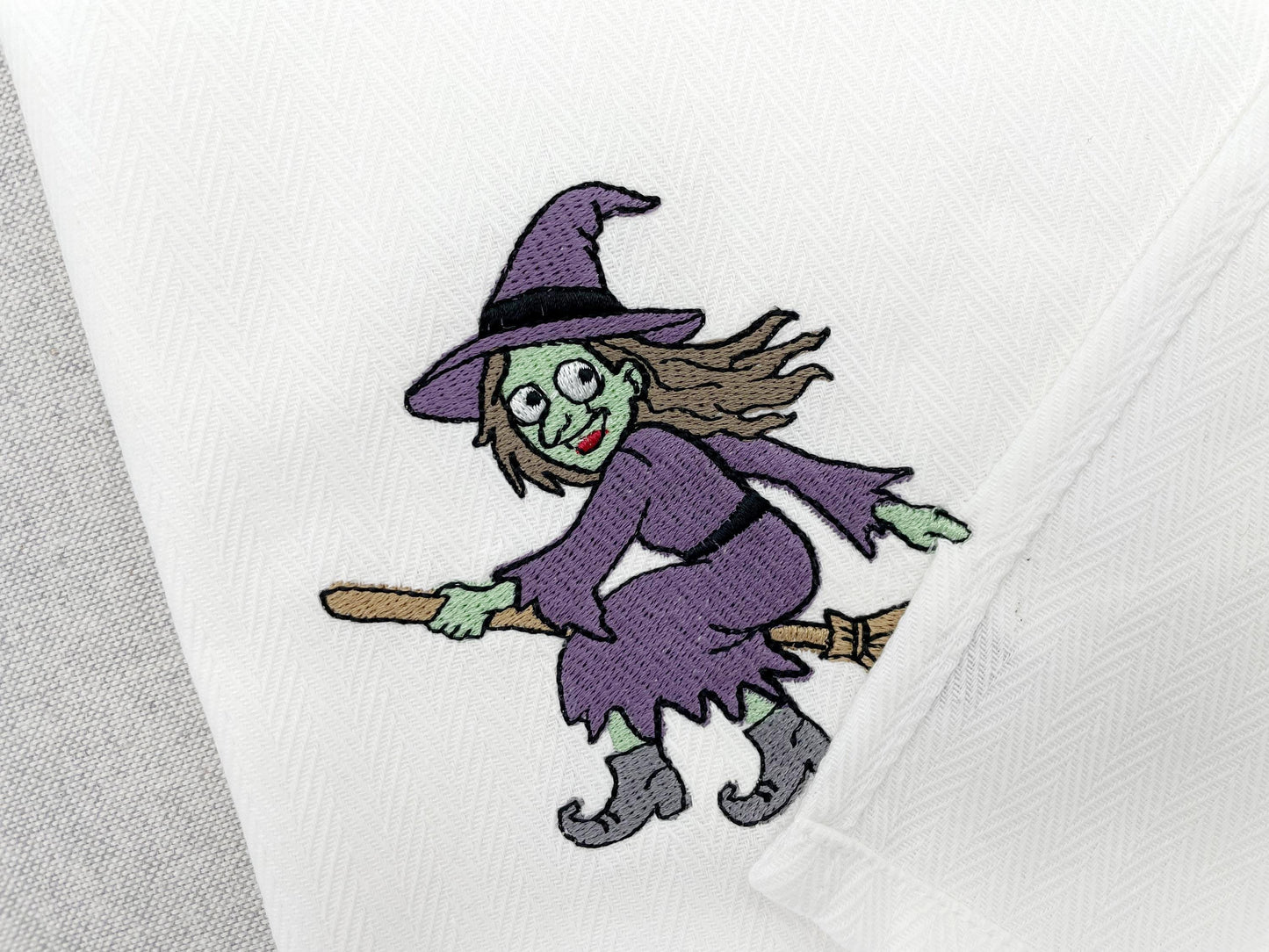 Halloween Witch Stealing Towel