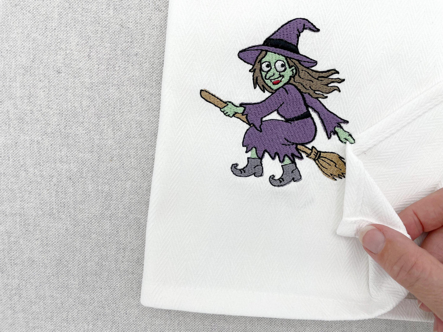 Halloween Witch Stealing Towel