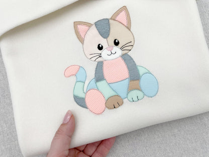 Kitty Cat Toy Raggedy Applique