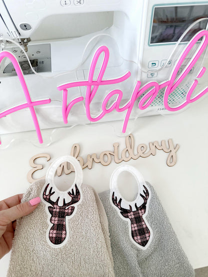 Buck Deer Towel Topper SET of 3