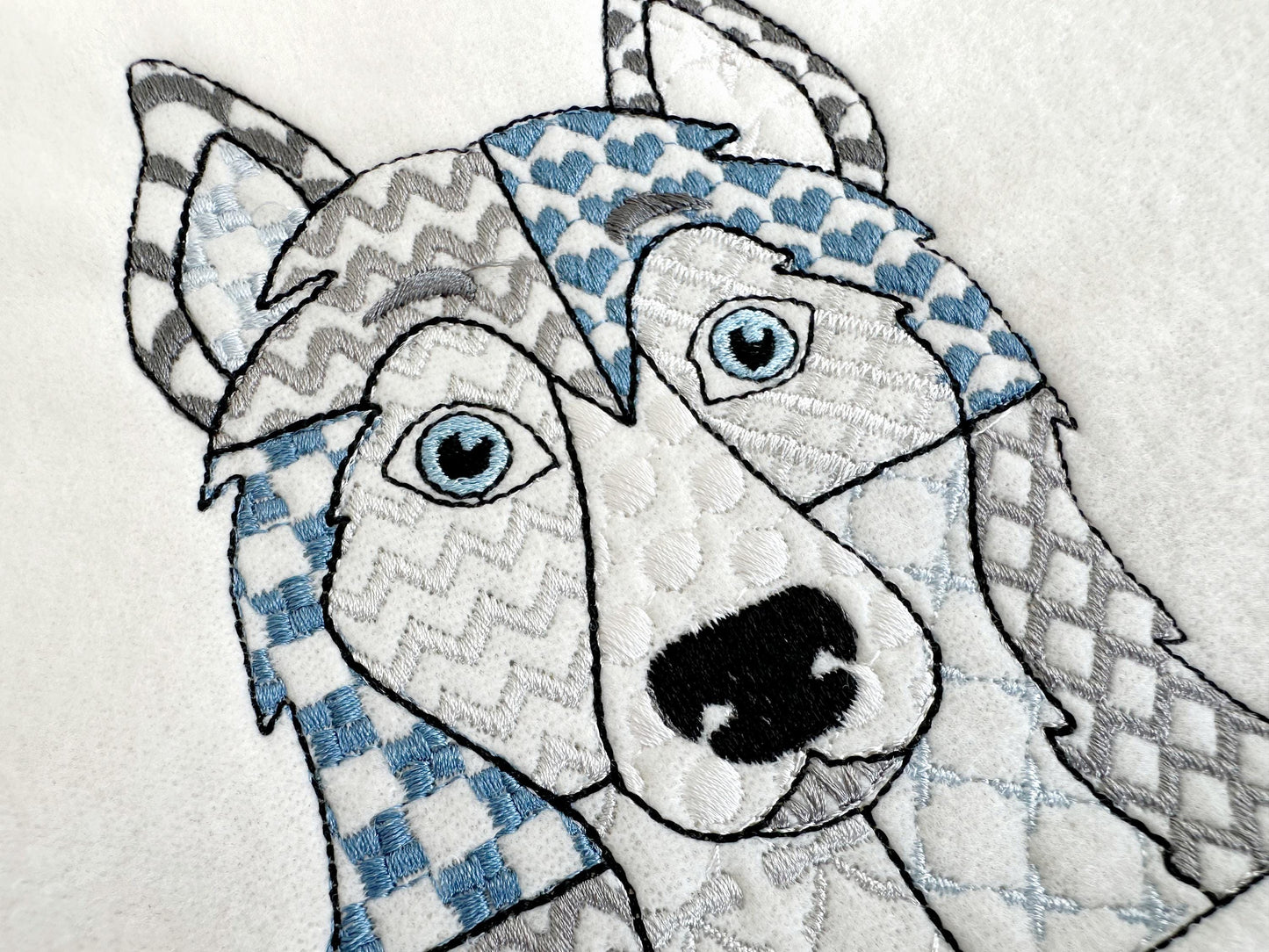 Patchwork Husky Puppy Dog