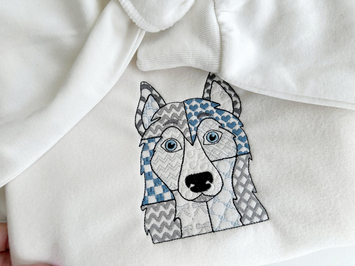 Patchwork Husky Puppy Dog