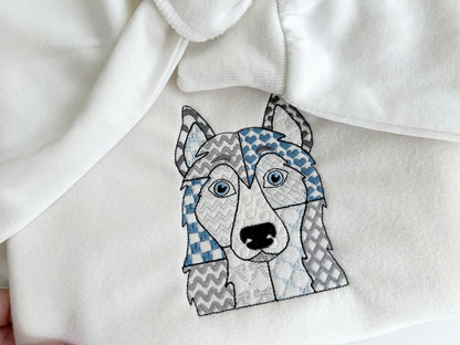 Patchwork Husky Puppy Dog