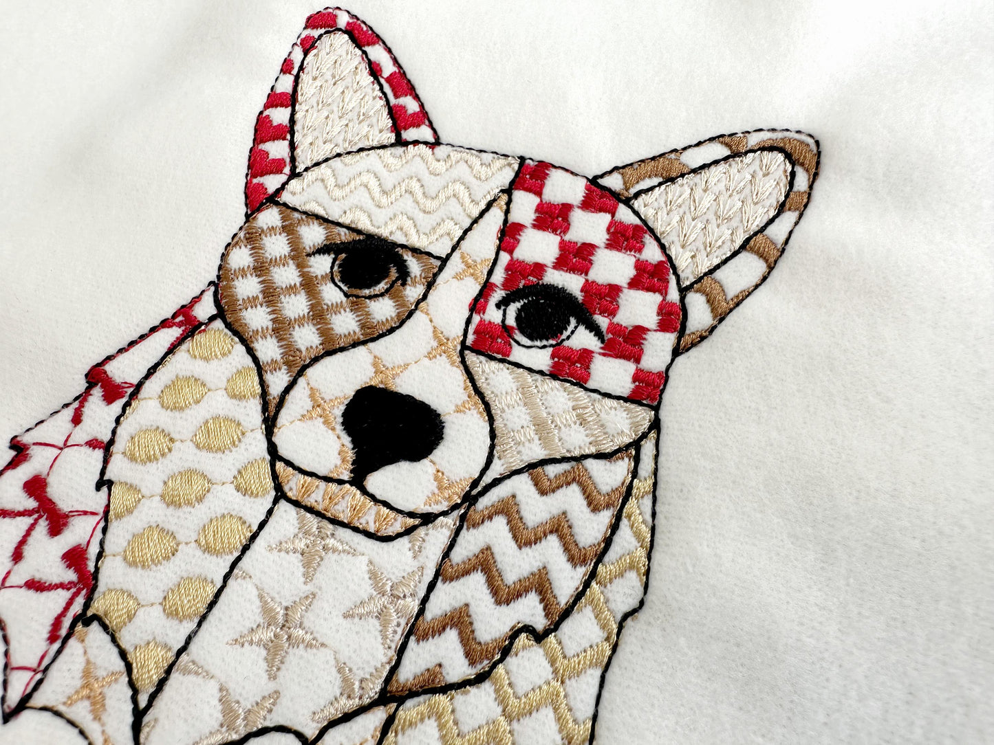 Patchwork Corgi Dog