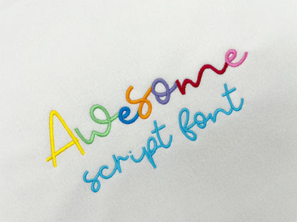 Modern script handwritten wedding script Font awesome alphabet monogram machine embroidery designs